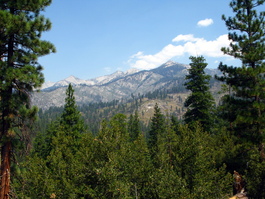 Our first glimpse of the Monarch Divide as we head down from our lunch spot