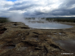 The Geysir geyser, which is dormant until there are earthquakes