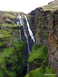 The Glymur falls at 200 m are the tallest falls in Iceland
