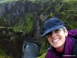 The deep, mossy canyon of the Holtsdalur