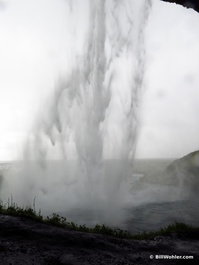 Behind the Seljalandsfoss waterfall