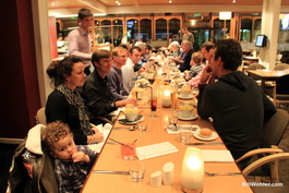 Dinner at the Pattersons Restaurant (Copthorne Commodore Hotel) before the rugby game (Photo by Robert Simon)