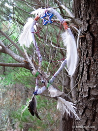 We were surprised by three dreamcatchers on a small hidden trail