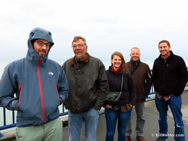 Ronan, Goran, Anna, Robert, and Ed on the New Brighton Pier