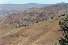 The road to Hell's Canyon is steep, narrow, and dirt