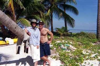 Bill and Lori, shipwrecked, on a small island
