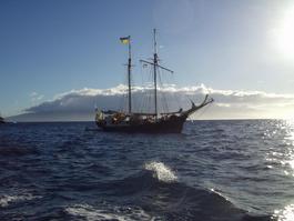 The Bat`kivshchyna, with open ocean in background