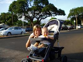 Captain Becca and her son