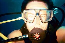 Self portrait at safety stop #1