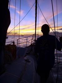 Hanging out at sunset