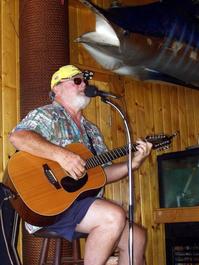 A local friend and bard, Trevor Jones in the flesh