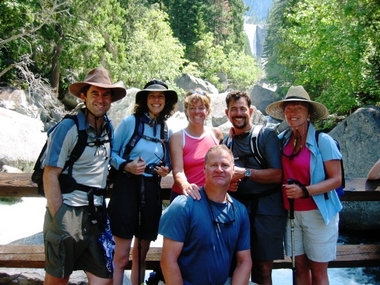 The gang under Vernal Falls