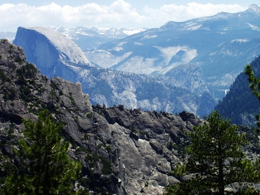 Half Dome and Nevada Falls