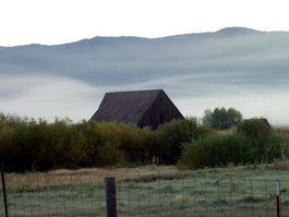 Early morning scene behind the inn