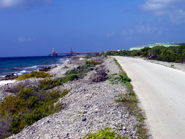 An oil refinery in paradise