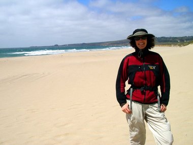 Blue water, white sand. You'd think it were a tropical paradise if it weren't for the jacket