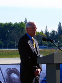 U.S. Marine Corps Colonel William Moffett III, grandson of the airfield’s namesake, U.S. Navy Adm. Moffett