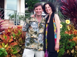 Bill and Lori amidst the flowers