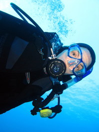 Lori in the clear waters of Molokini