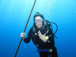Lori chews on a bubble