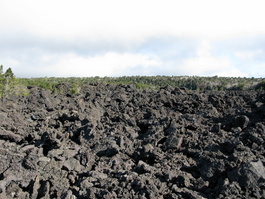 A rough patch of lava along the Chain of Craters Road