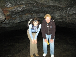 Lori and Myrt at the end of the road