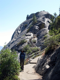 The trail up the back of Moro Rock