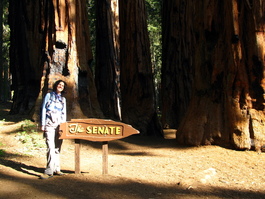 Lori in front of the Senate