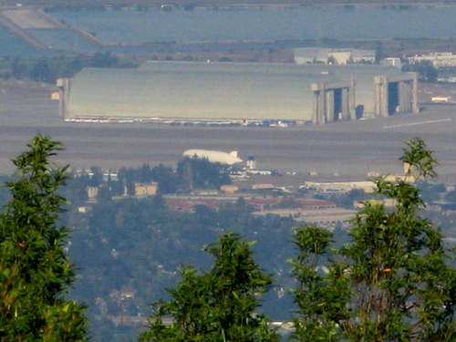 The Airship Ventures zeppelin touches down at Ames