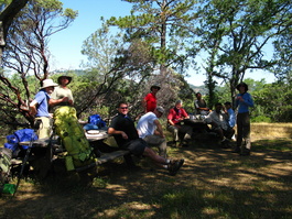 The group arrives at Manzanita Point
                            campground