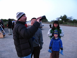 Joe shows off his cool new toy that can
                       spot or identify cellestial objects