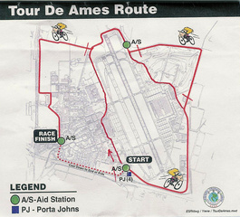 The map of the Tour de Ames