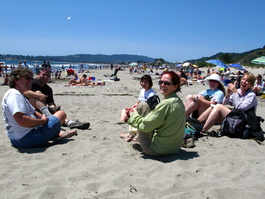 Hanging out on Stinson Beach