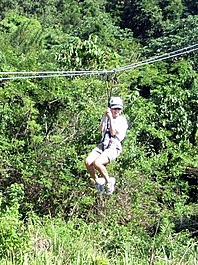 Denise on the zip line