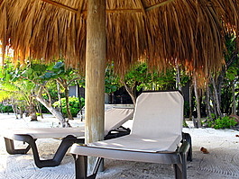 Another shot of our villa from the beach&mdash;note that the sand has been raked