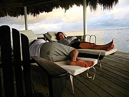 Evidently, three days of diving have been brutal on our intrepid travelers