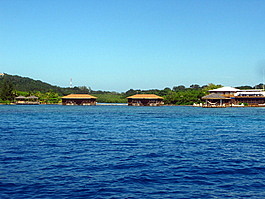The CoCo View bungalows on the water are pretty cool