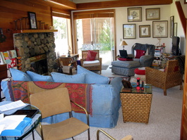 David works in the dining room, while Bill writes in the Comfy Chair