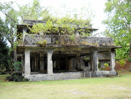 Nature is reclaiming the bombed-out Japanese headquarters (Photo by Steve Bramlett)