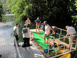 The dock at Jellyfish Lake (Photo by John Schwind)