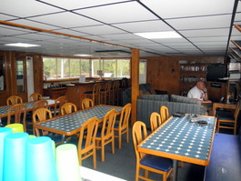 The dining room, bar, and comfy chairs (Photo by Keith Hebert)