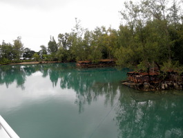 The decrepit post-WWII docks built by the Americans (Photo by Keith Hebert)