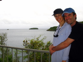 The Sunset Hut provides a view of a couple of small islands near the resort