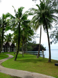 In front of our room, facing the Sunset Hut