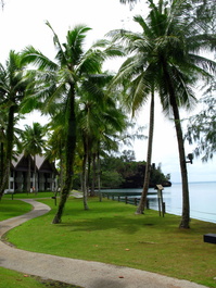 In front of our room, facing the Sunset Hut