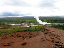 Moments after a regular Strokkur eruption