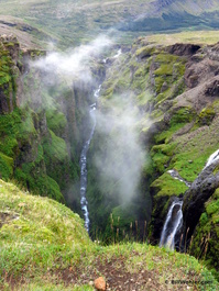 The top of the falls