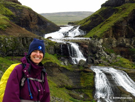 Lori above the falls