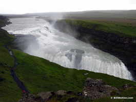 The entire Gullfoss waterfall