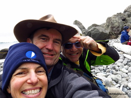 Lori, Bill, and Dan (our resident photographer) at lunch